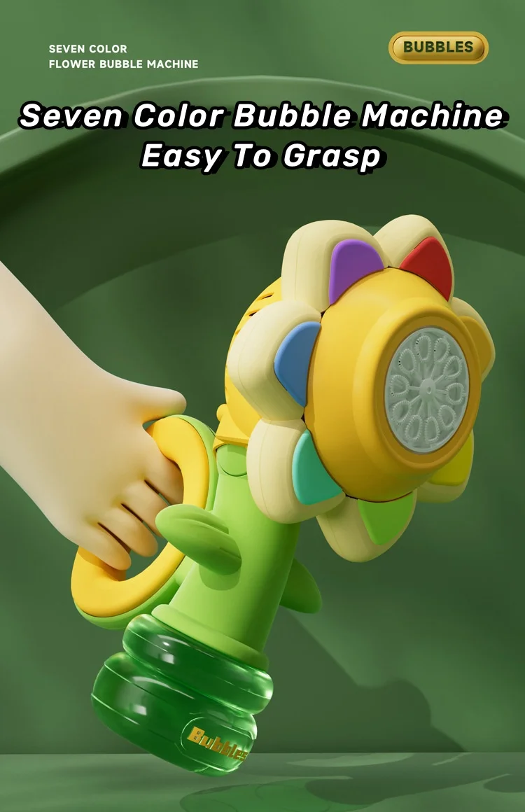 Bubble Machine Toy Electric Automatic Sunflower Shaking Head Adjustment Light Dancing One Key Bubble Maker Toy For Kids Bubble Machine Toy Electric Automatic Sunflower Shaking Head Adjustment Light Dancing One Key Bubble Maker Toy For Kids