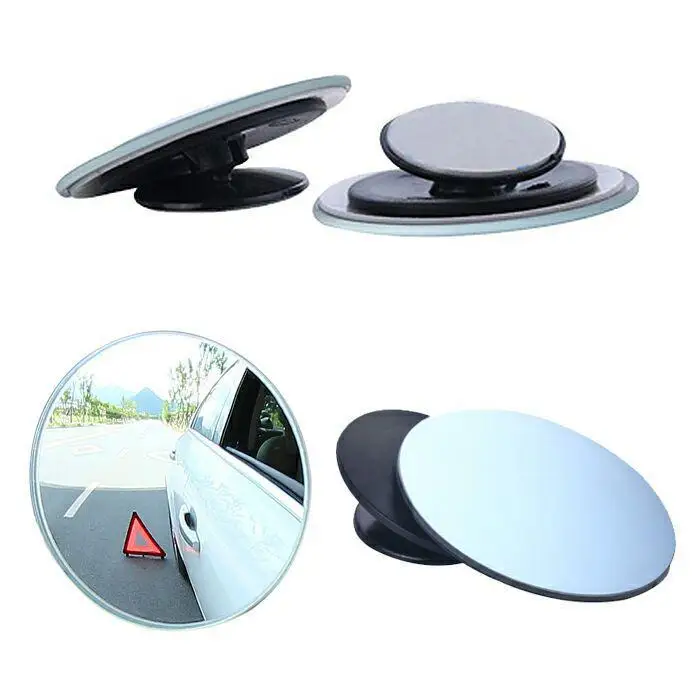 360° Rotation Car Blind Spot Mirror Wide Angle Adjustable Small Round Convex Mirror Car Reversing Auxiliary Rearview Mirror