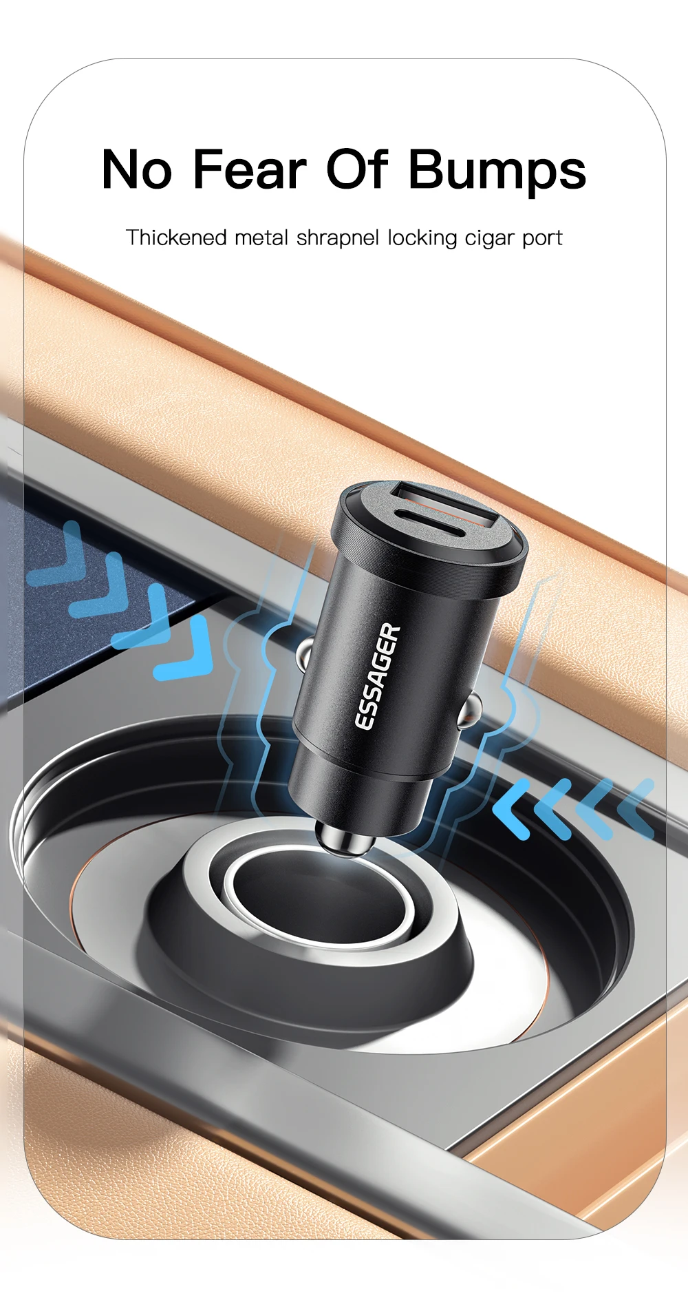 Essager 30W 5A QC PD 3.0 SCP USB Car Charger Quick Charge4.0 USB Type C Car Fast Charging For iPhone 12 13 Huawei Samsung Xiaomi