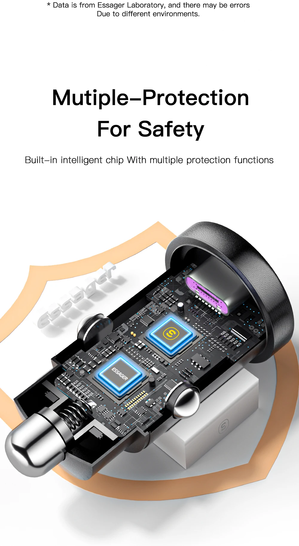 Essager 30W 5A QC PD 3.0 SCP USB Car Charger Quick Charge4.0 USB Type C Car Fast Charging For iPhone 12 13 Huawei Samsung Xiaomi