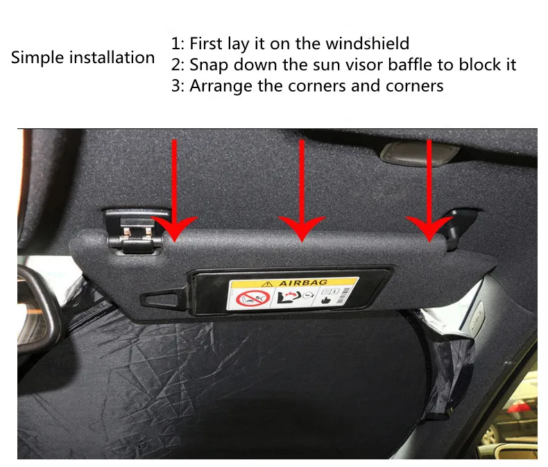 Car Windshield Sun Shade with Storage Pouch | Durable Material Car Sun Visor ,Sun Heat Protection | Car Interior Accessories Car Windshield Sun Shade with Storage Pouch | Durable Material Car Sun Visor ,Sun Heat Protection | Car Interior Accessories