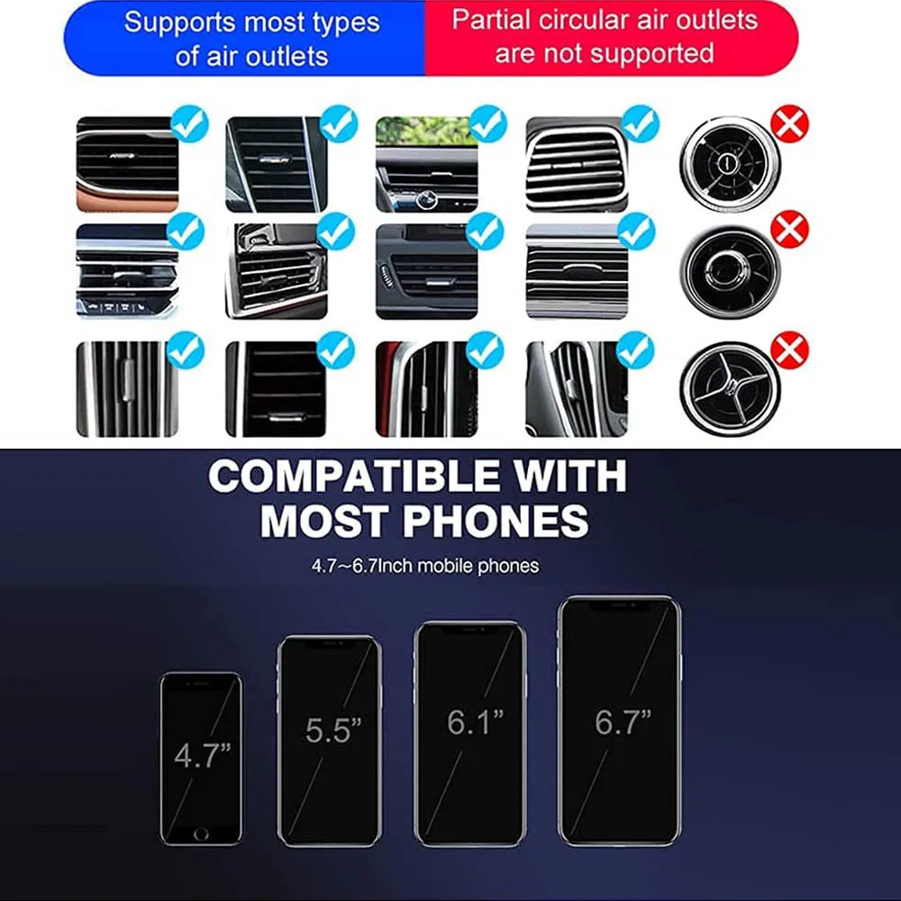 Q3 Smart Sensor Car Phone Wireless Charger 15W Fast Charging Auto-Clamping Car Phone Holder for iPhone and All Qi Enable Android
