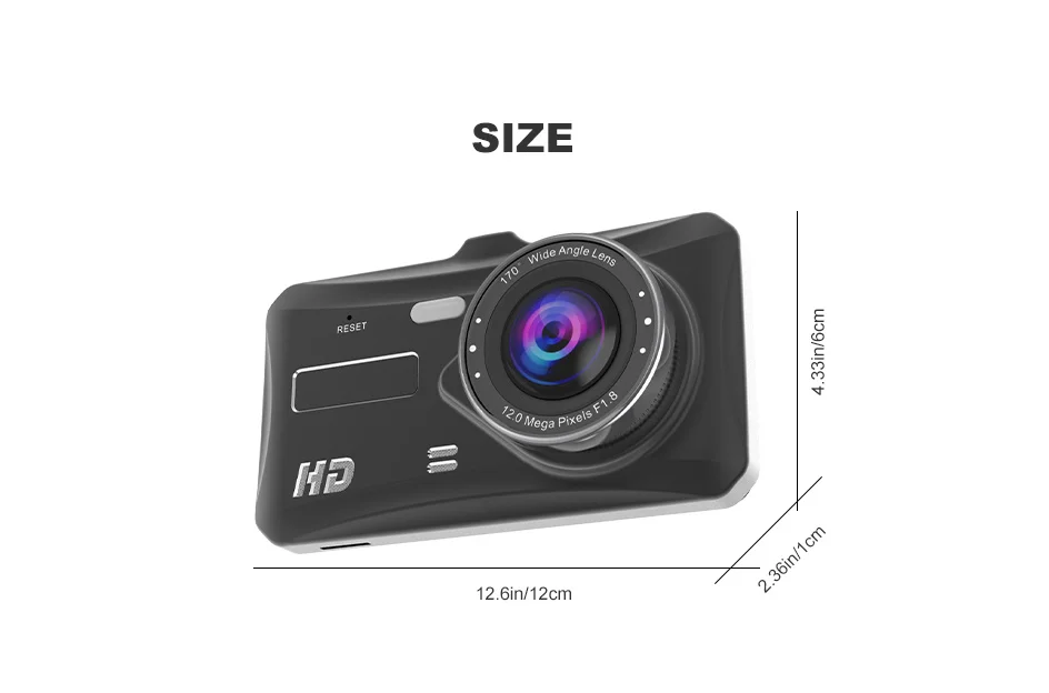 Dash Cam Camera Car HD 1080P Touch Night Vision Video Recorder Vehicle CAR DVR Black Box Driver Recorder Front and Rear Dashcam