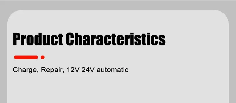 Portable 20A/10A/5A Car Battery Charger 12V 24V Automatic Motorcycle Truck AGM LiFePO4 Lead Acid Start Stop Battery with Repair