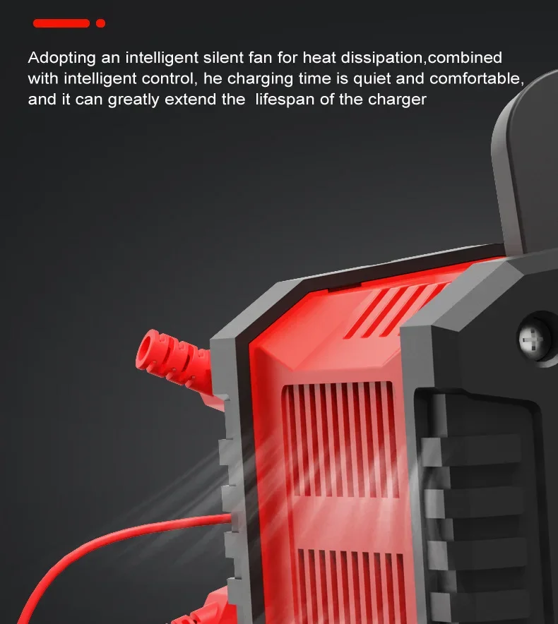 Portable 20A/10A/5A Car Battery Charger 12V 24V Automatic Motorcycle Truck AGM LiFePO4 Lead Acid Start Stop Battery with Repair