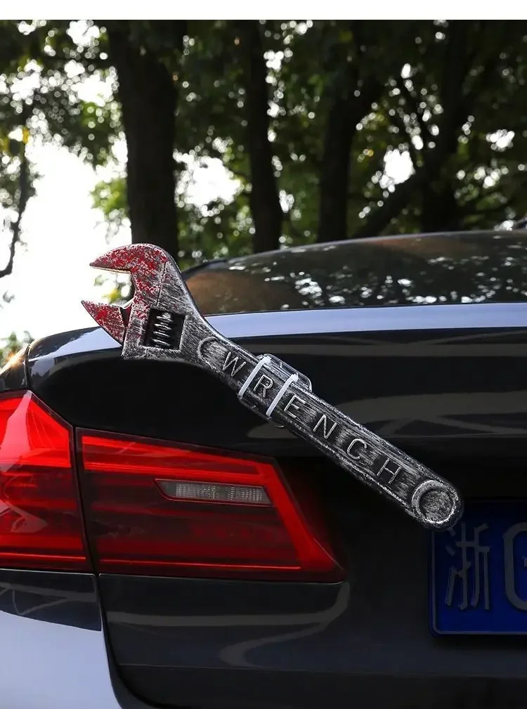 Creative Car Accessories Funny Wrench The Rear of The Car Pendant Doll Ornaments Car Trunk Decorate Accessories Toy