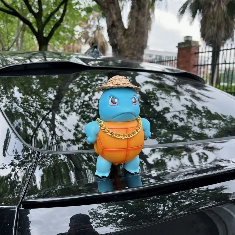 Hot Arrival Anime Pokemon Squirtle Spray Water Jenny Turtle Model Car Accessories Spray Water Big Size Proud And Cute Gifts Toys