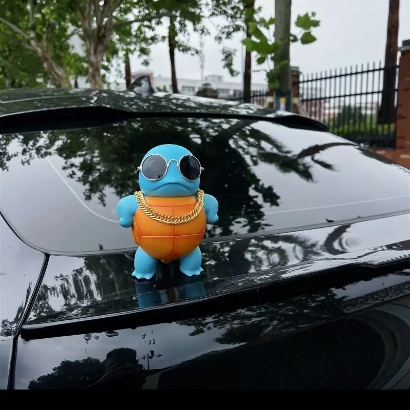 Hot Arrival Anime Pokemon Squirtle Spray Water Jenny Turtle Model Car Accessories Spray Water Big Size Proud And Cute Gifts Toys