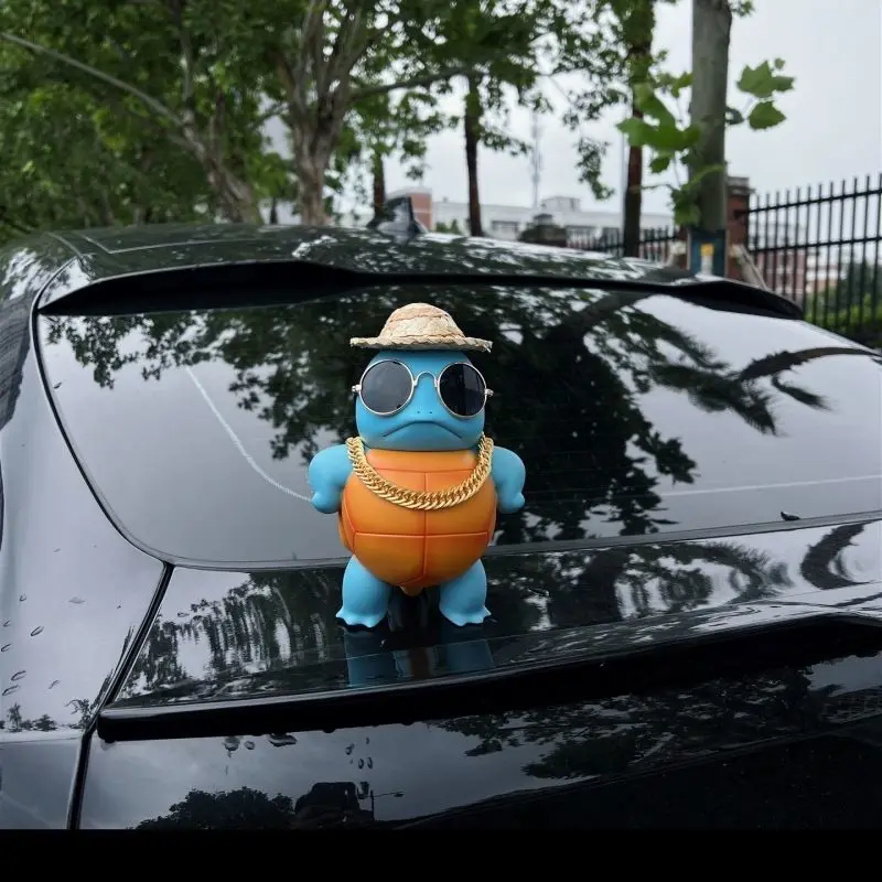 Hot Arrival Anime Pokemon Squirtle Spray Water Jenny Turtle Model Car Accessories Spray Water Big Size Proud And Cute Gifts Toys