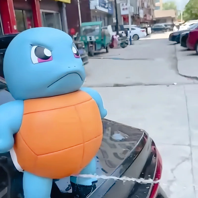 Hot Arrival Anime Pokemon Squirtle Spray Water Jenny Turtle Model Car Accessories Spray Water Big Size Proud And Cute Gifts Toys