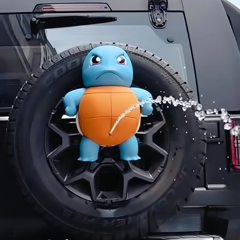 Hot Arrival Anime Pokemon Squirtle Spray Water Jenny Turtle Model Car Accessories Spray Water Big Size Proud And Cute Gifts Toys